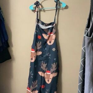 Festive Reindeer Print Dress